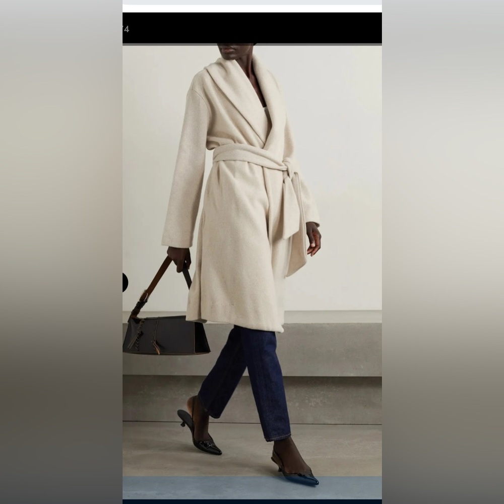 Leset Sienna Belted Wool-Blend Cardigan